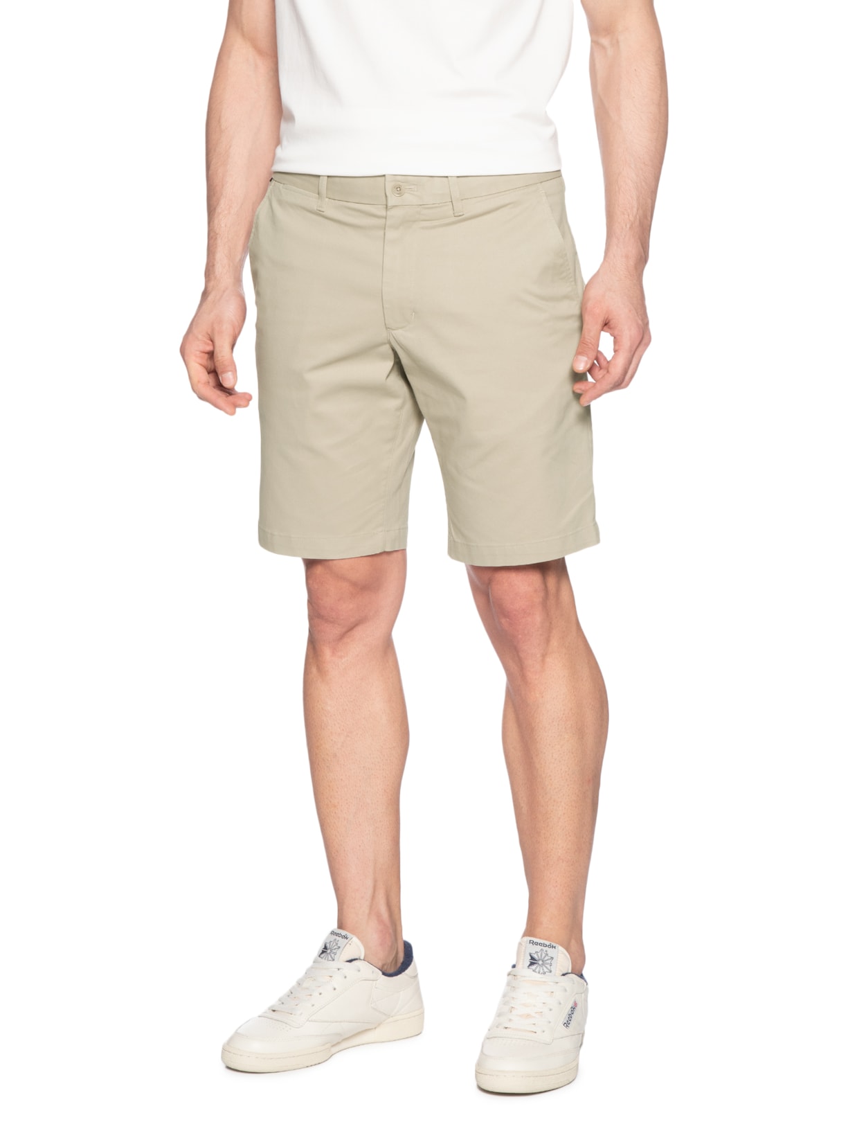 Bermuda Masculina Sarja Brooklyn 1985 Bege Tommy Hilfiger