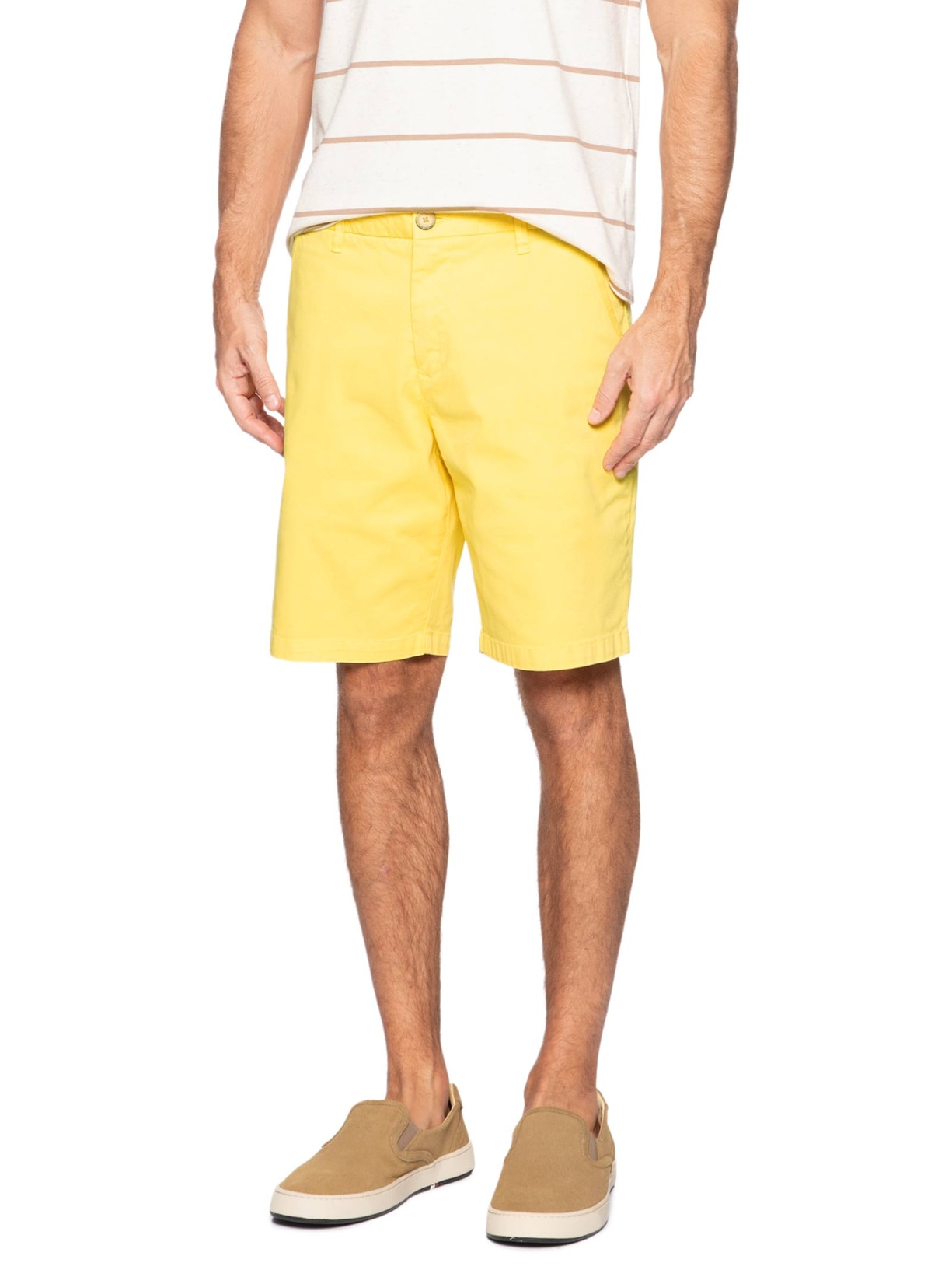 Bermuda Masculina Sarja Casual Iron Amarelo Reserva