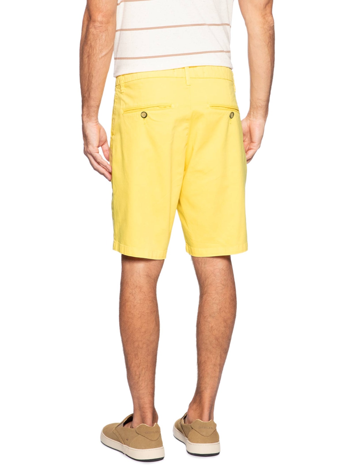 Bermuda Masculina Sarja Casual Iron Amarelo Reserva
