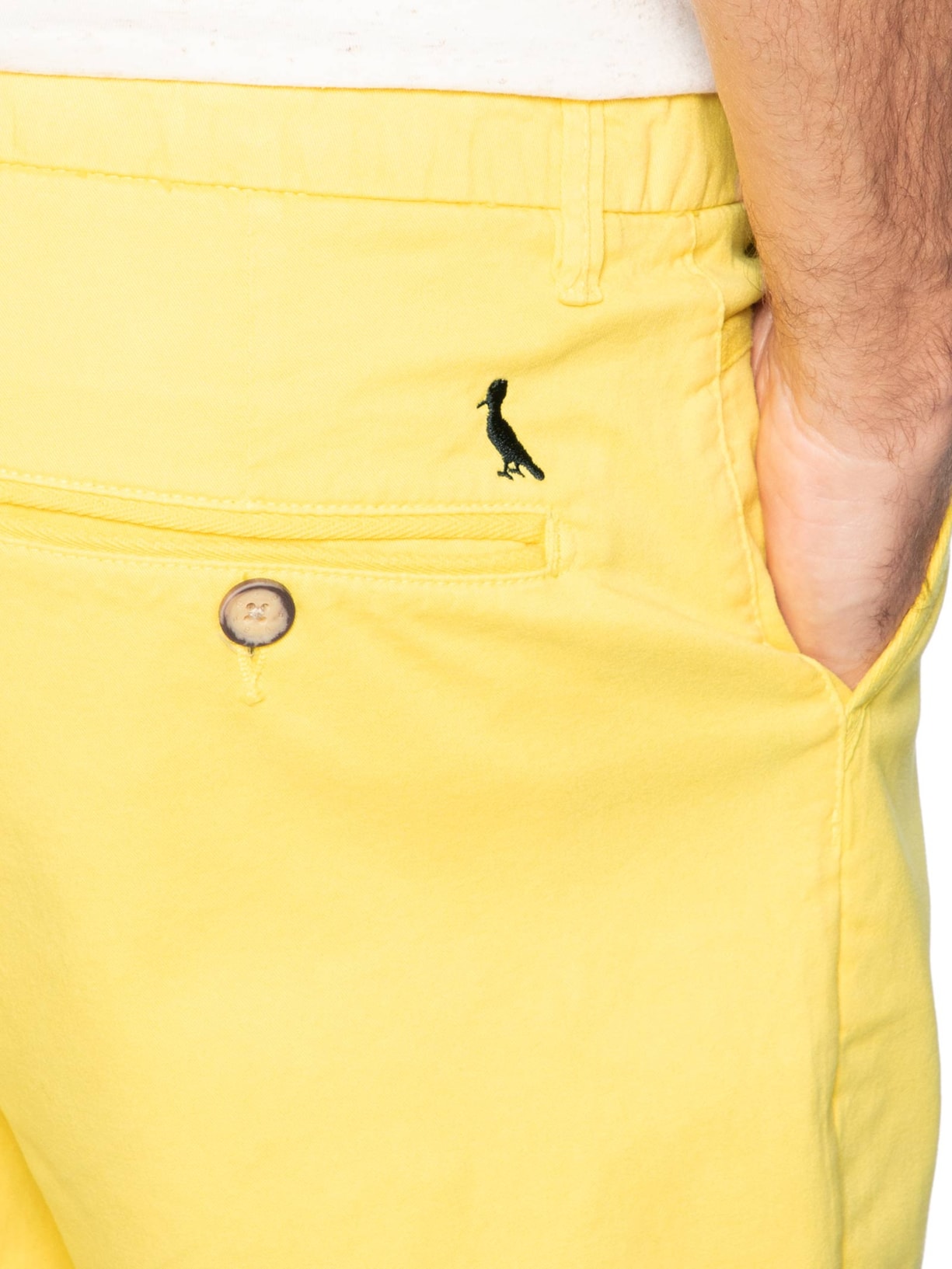 Bermuda Masculina Sarja Casual Iron Amarelo Reserva