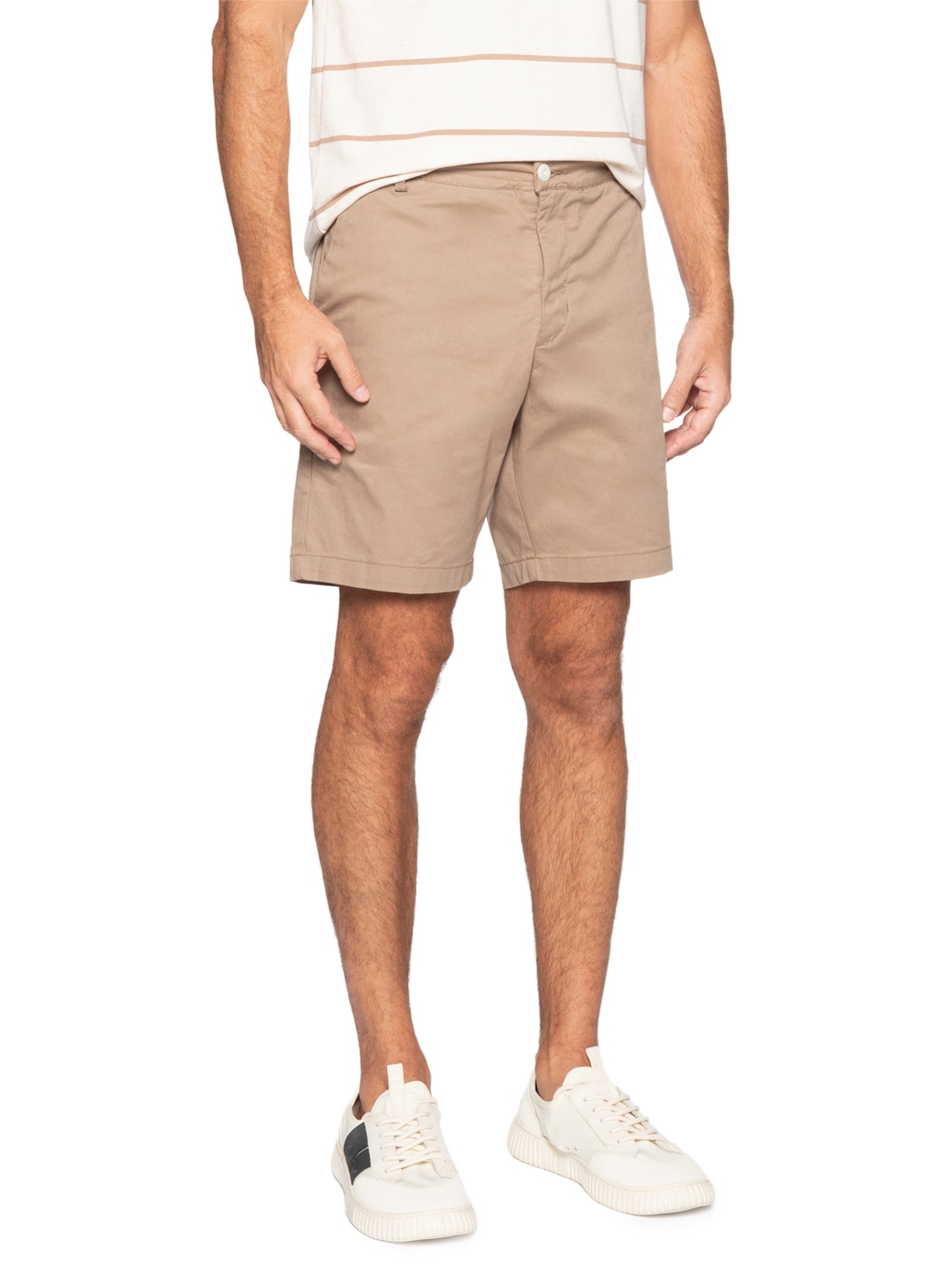 Bermuda Masculina Sarja Chino James Bege Reserva