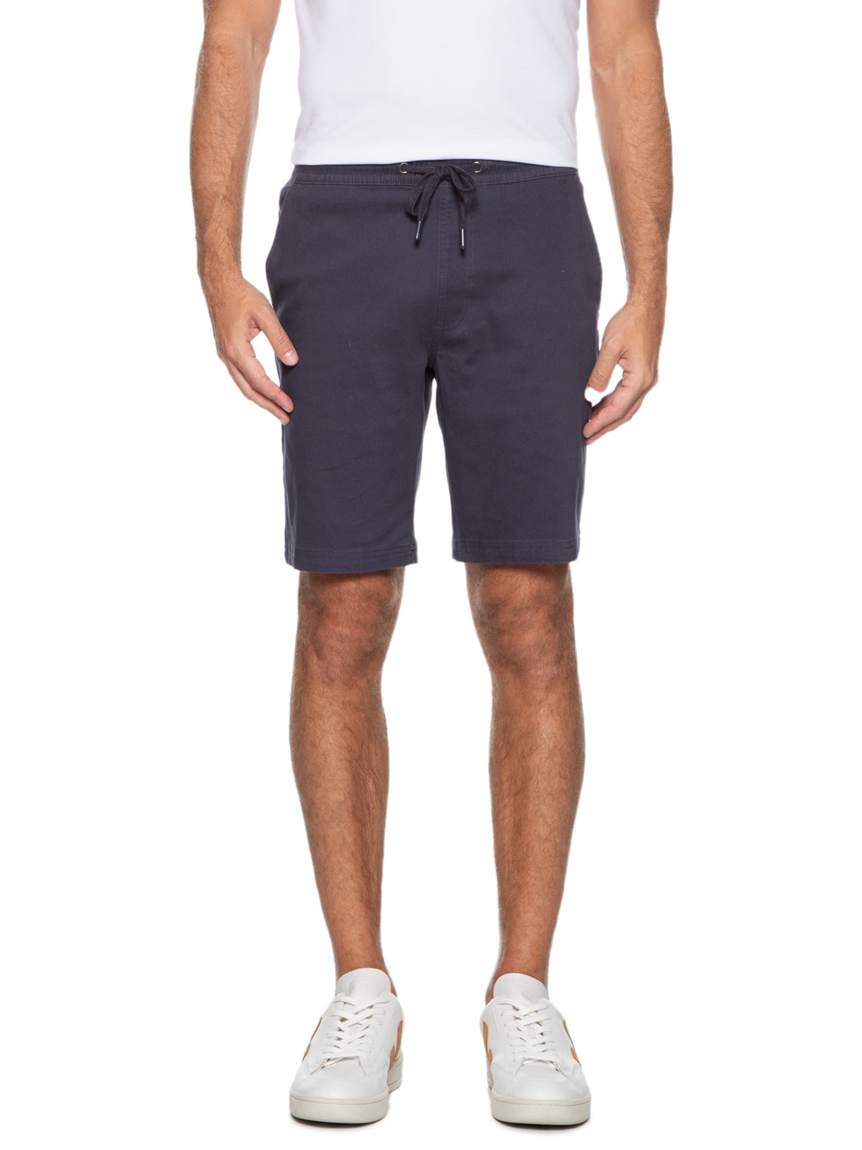 Bermuda Masculina Sarja Color Azul '2 Essential