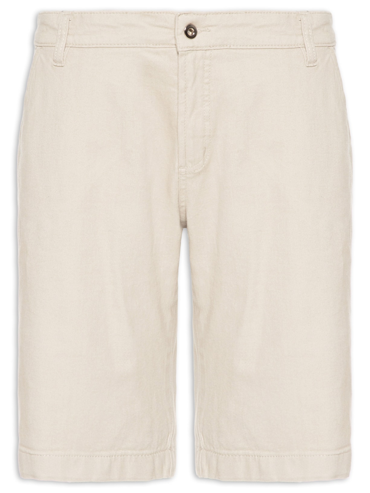 Bermuda Masculina Sarja Color Básica Bege '2 Essential