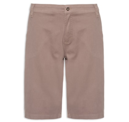 Bermuda Masculina Sarja Color Básica - Bege