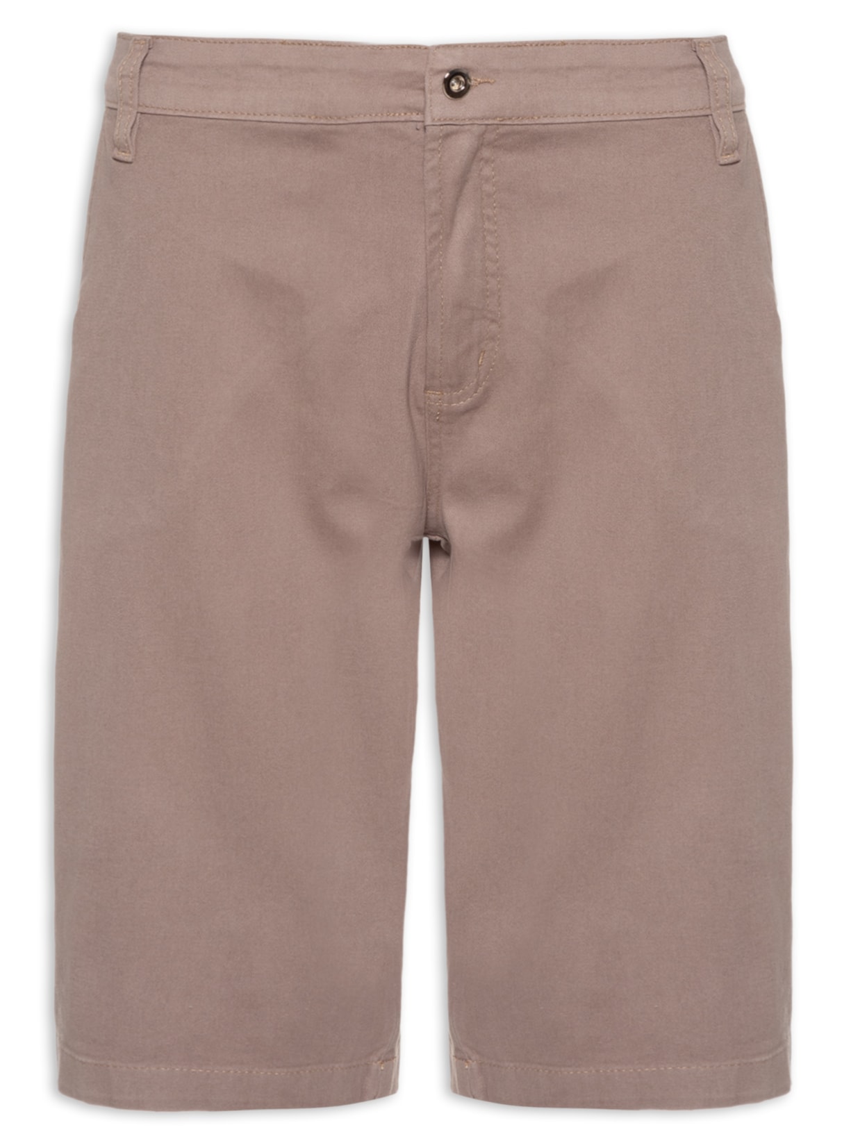 Bermuda Masculina Sarja Color Básica Bege '2 Essential