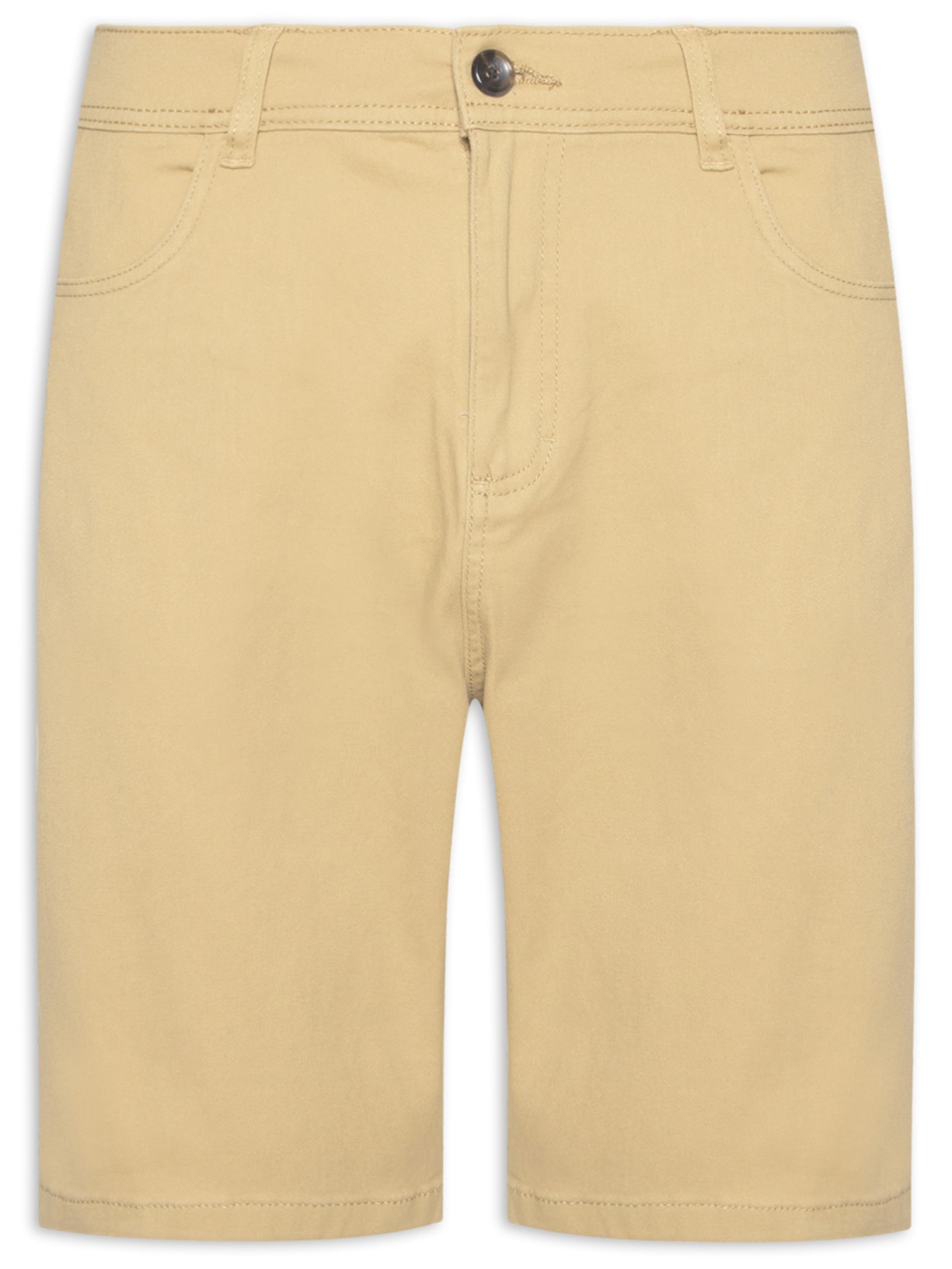 Bermuda Masculina Sarja Color Bege Basiq Men