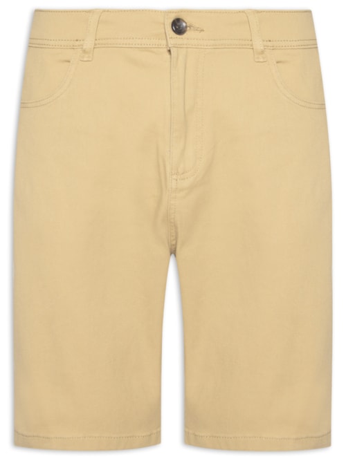 Bermuda Masculina Sarja Color - Bege