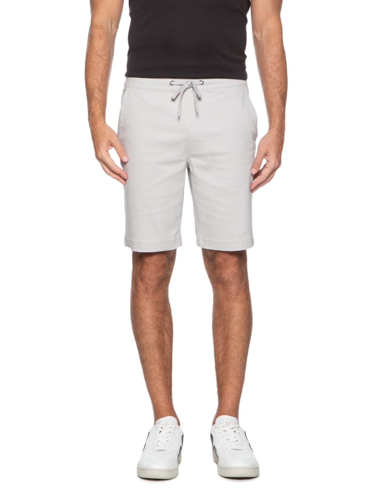 Bermuda Masculina Sarja Color Cinza '2 Essential