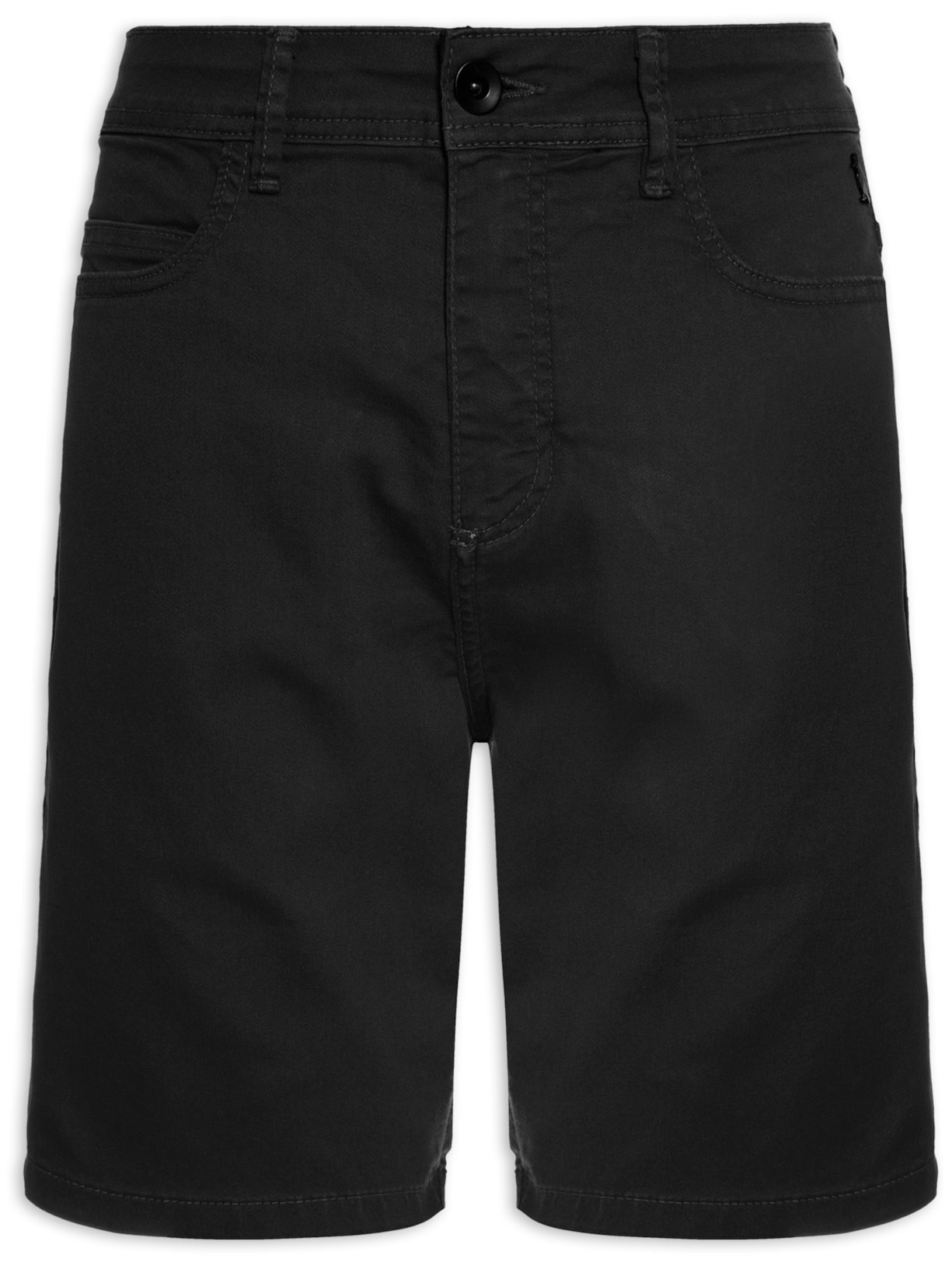 Bermuda Masculina Sarja Color - Preto