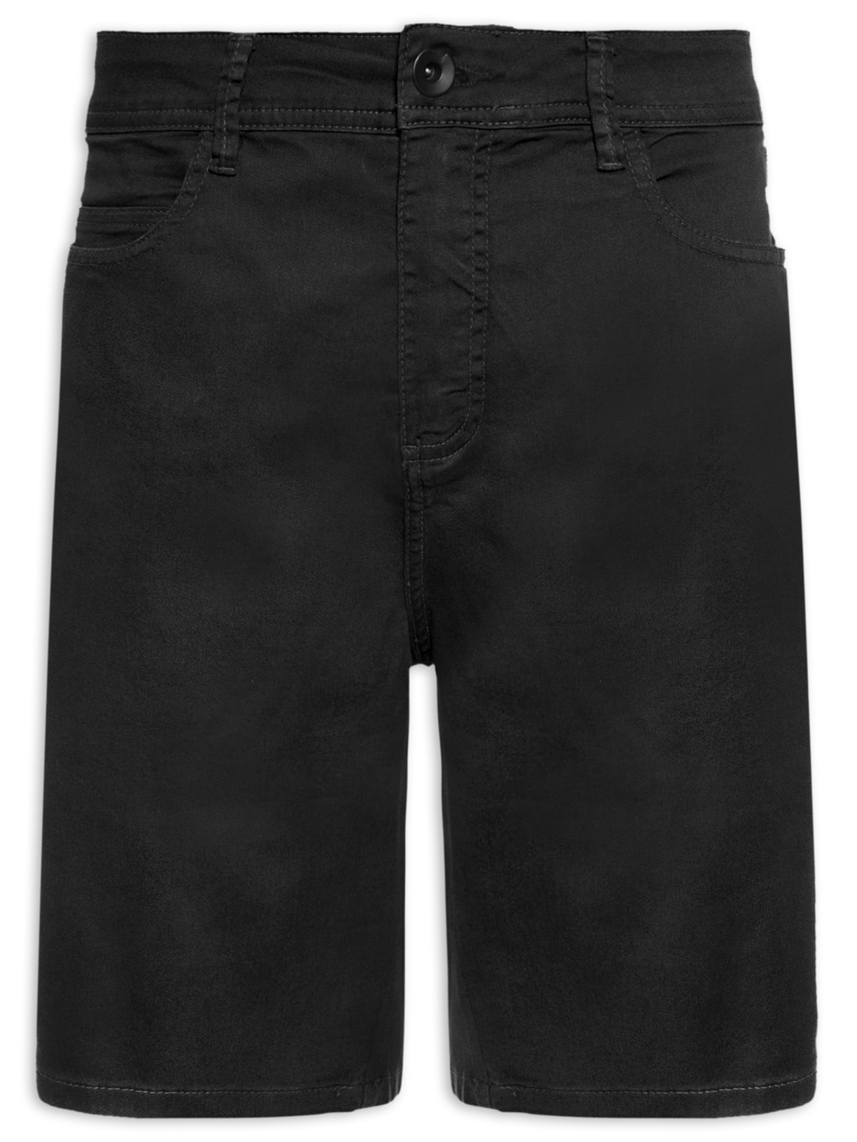 Bermuda Masculina Sarja Color - Preto