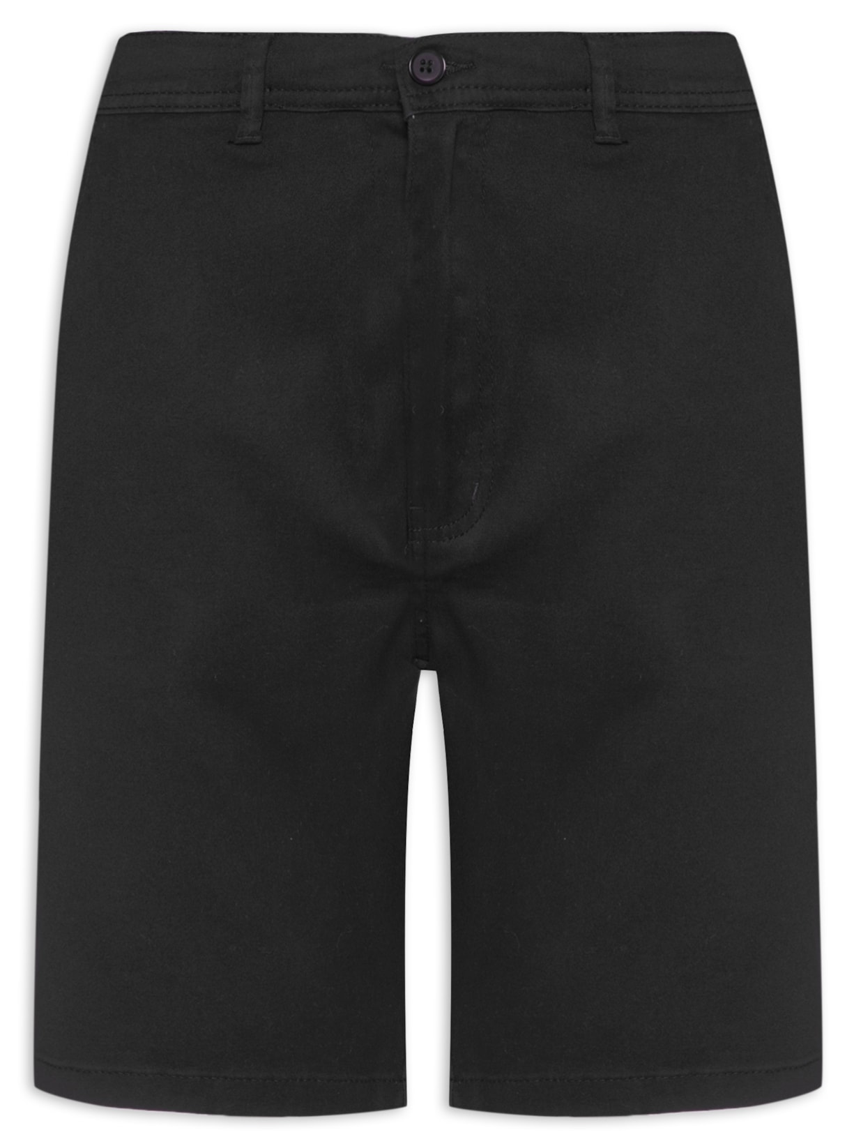 Bermuda Masculina Sarja Color - Preto