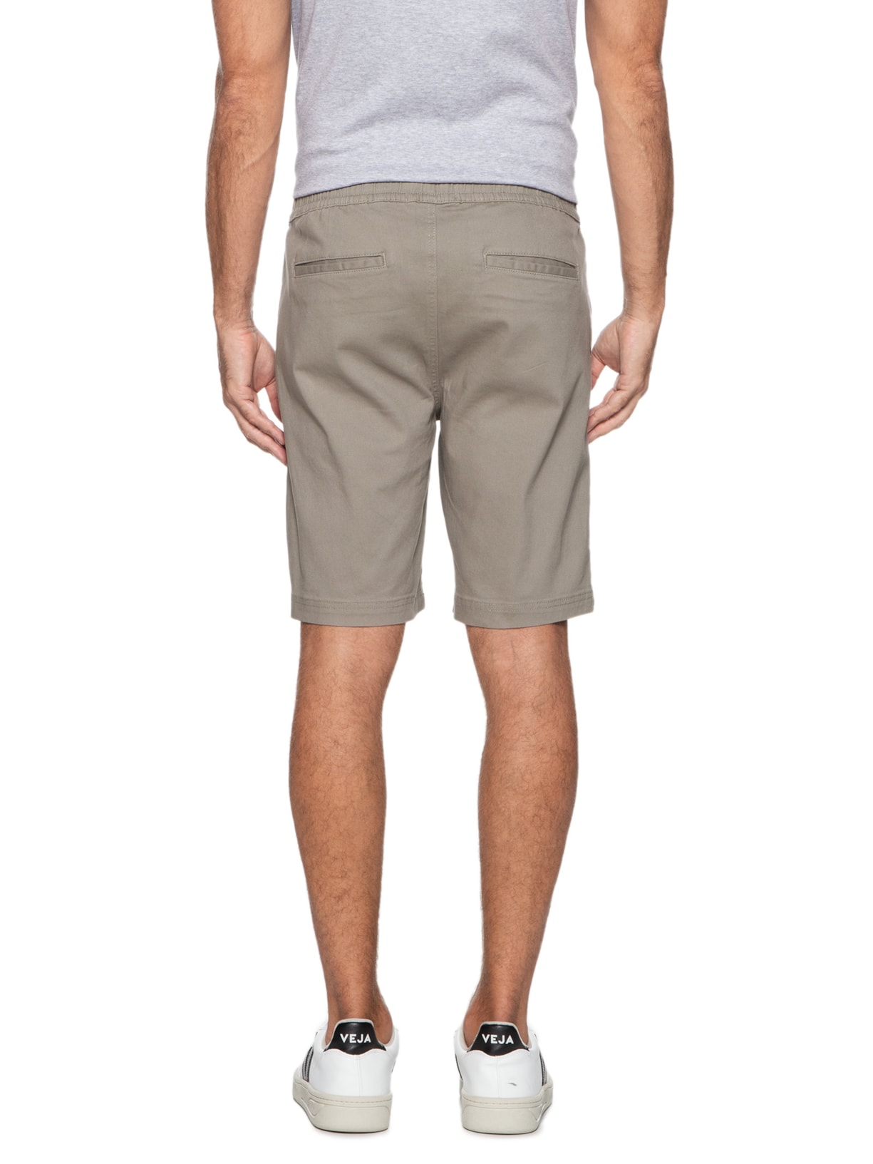 Bermuda Masculina Sarja Color Verde '2 Essential