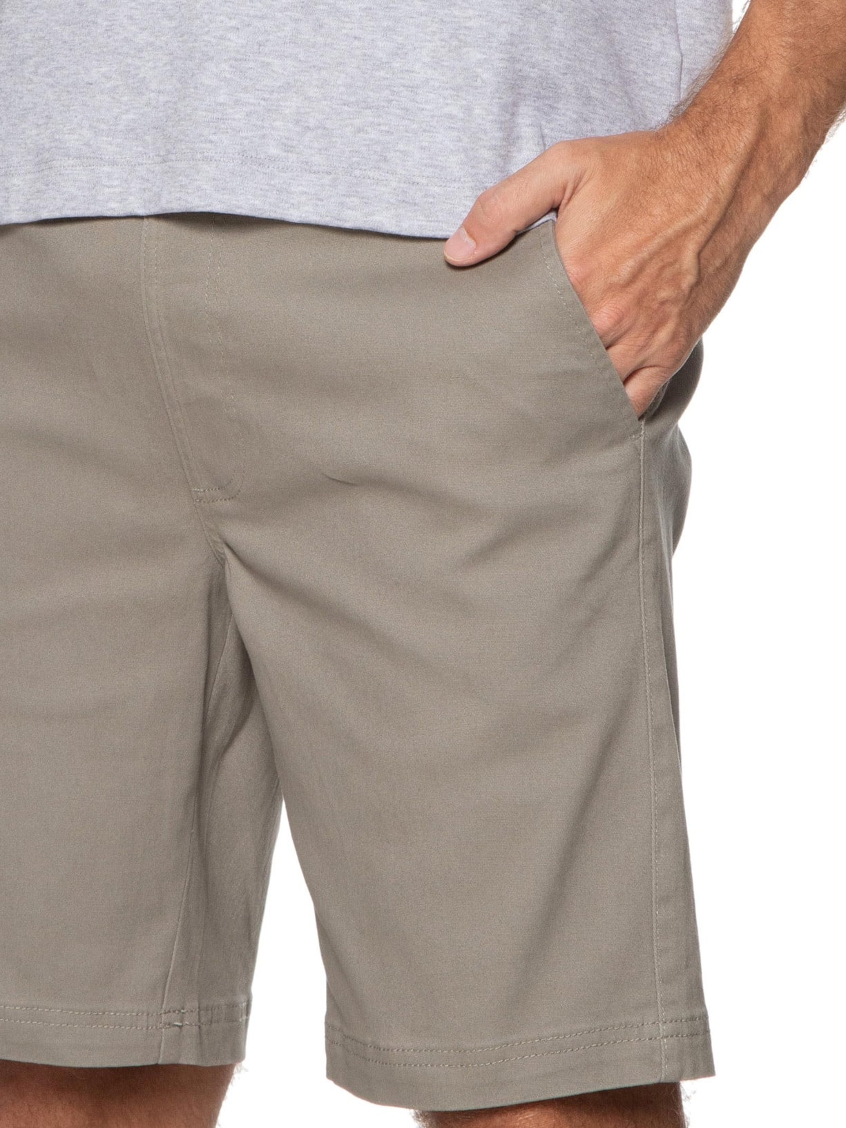 Bermuda Masculina Sarja Color Verde '2 Essential