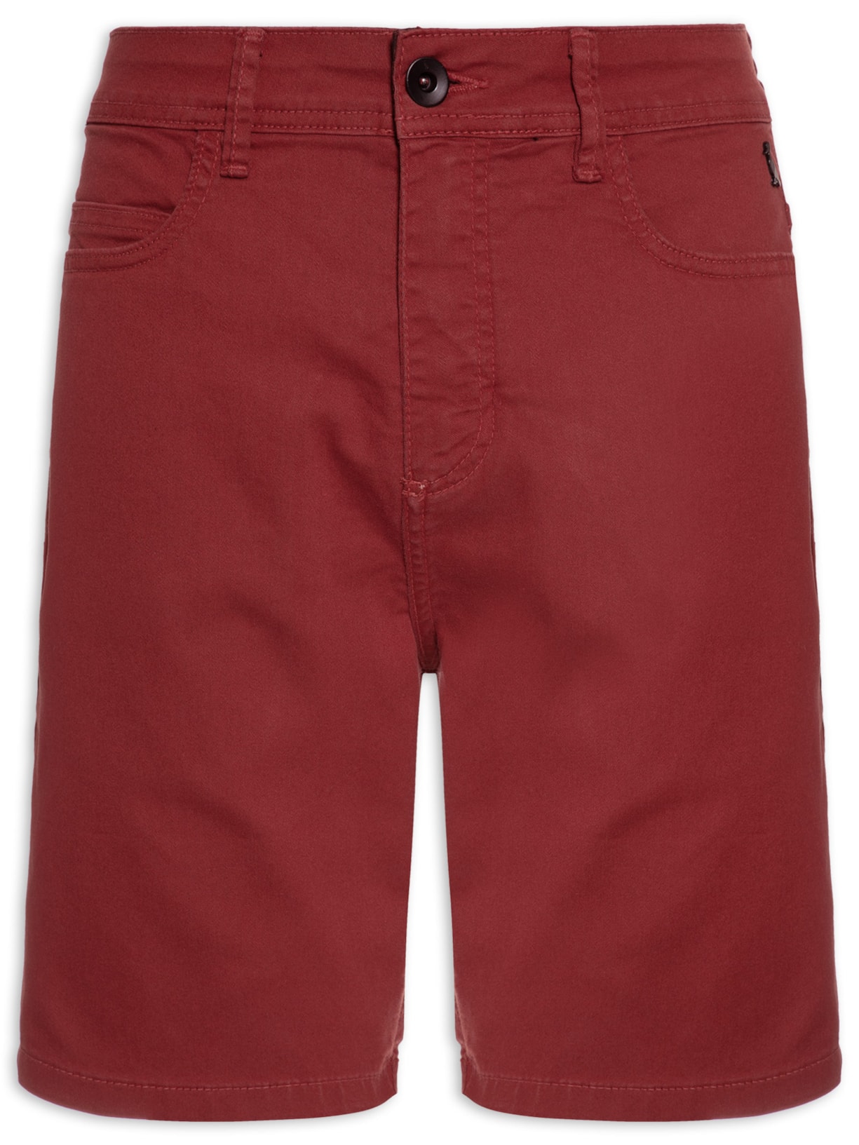 Bermuda Masculina Sarja Color - Vermelho