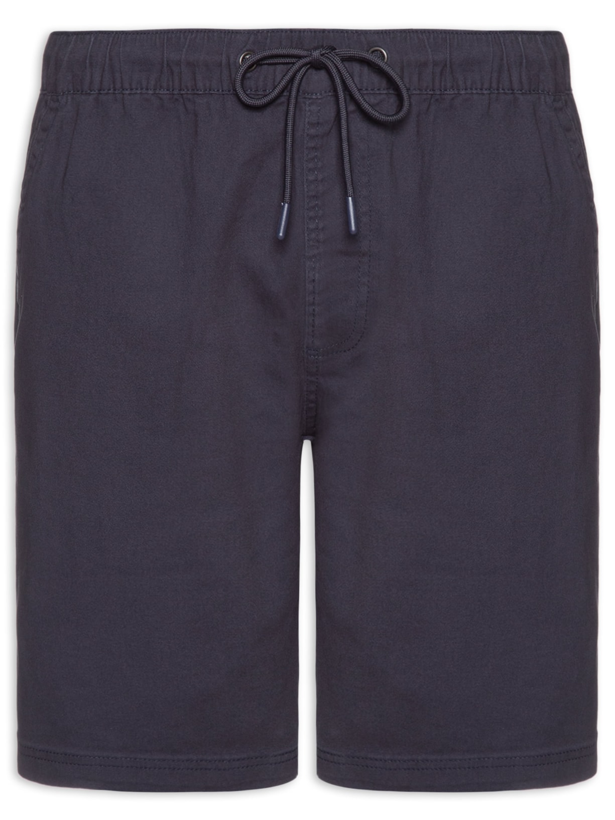 Bermuda Masculina Sarja Cós Elástico Azul Basiq Men