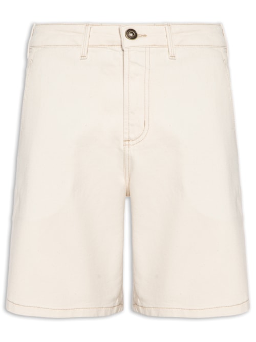 Bermuda Masculina Sarja Dom - Off White