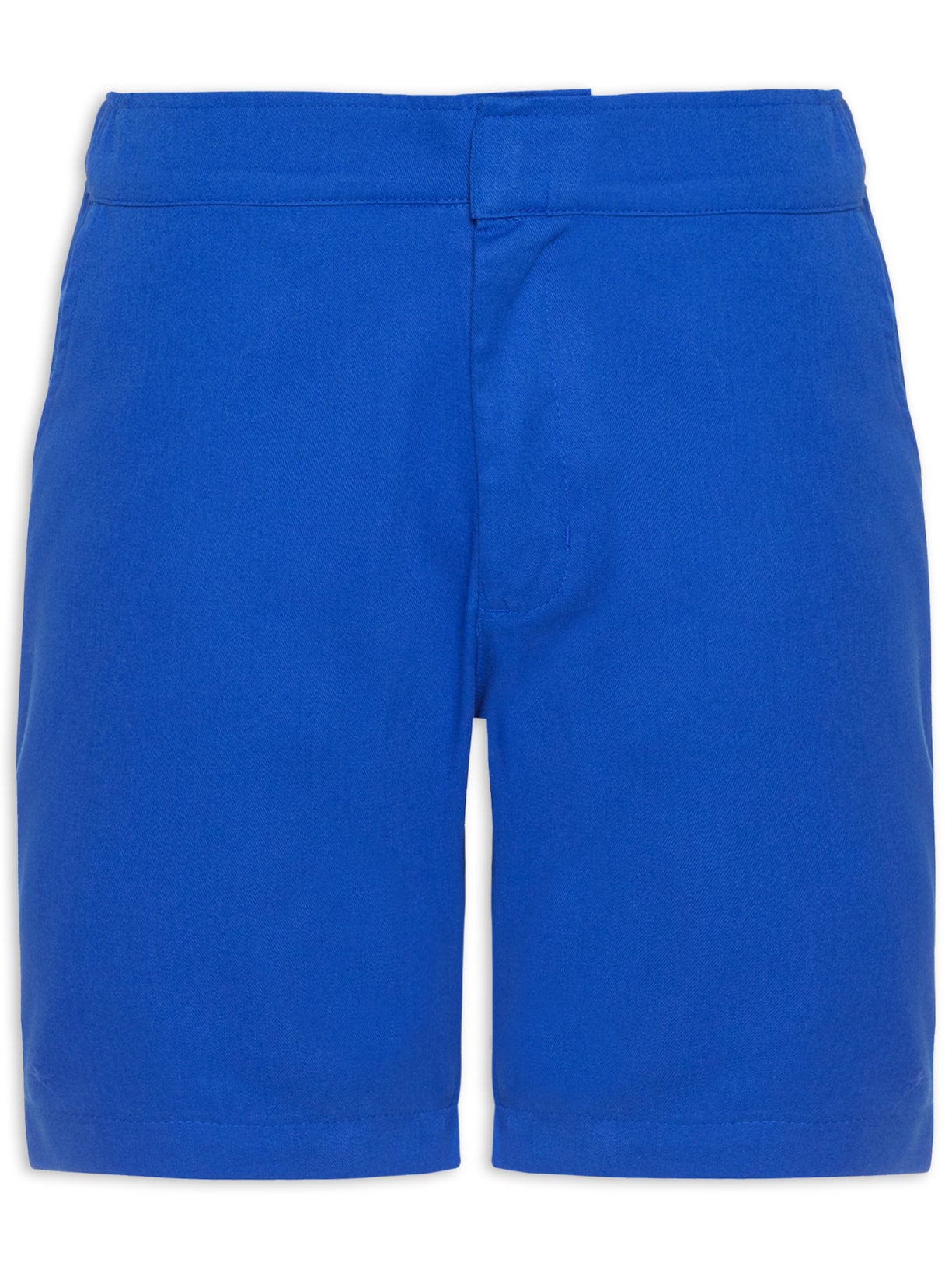 Bermuda Masculina Sarja Elástico Slim Fit - Azul