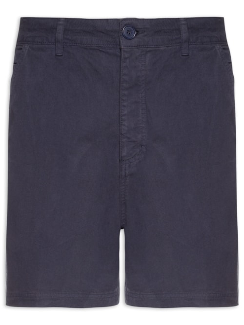 Bermuda Masculina Sarja Flow Cotton Linen Utility – Azul