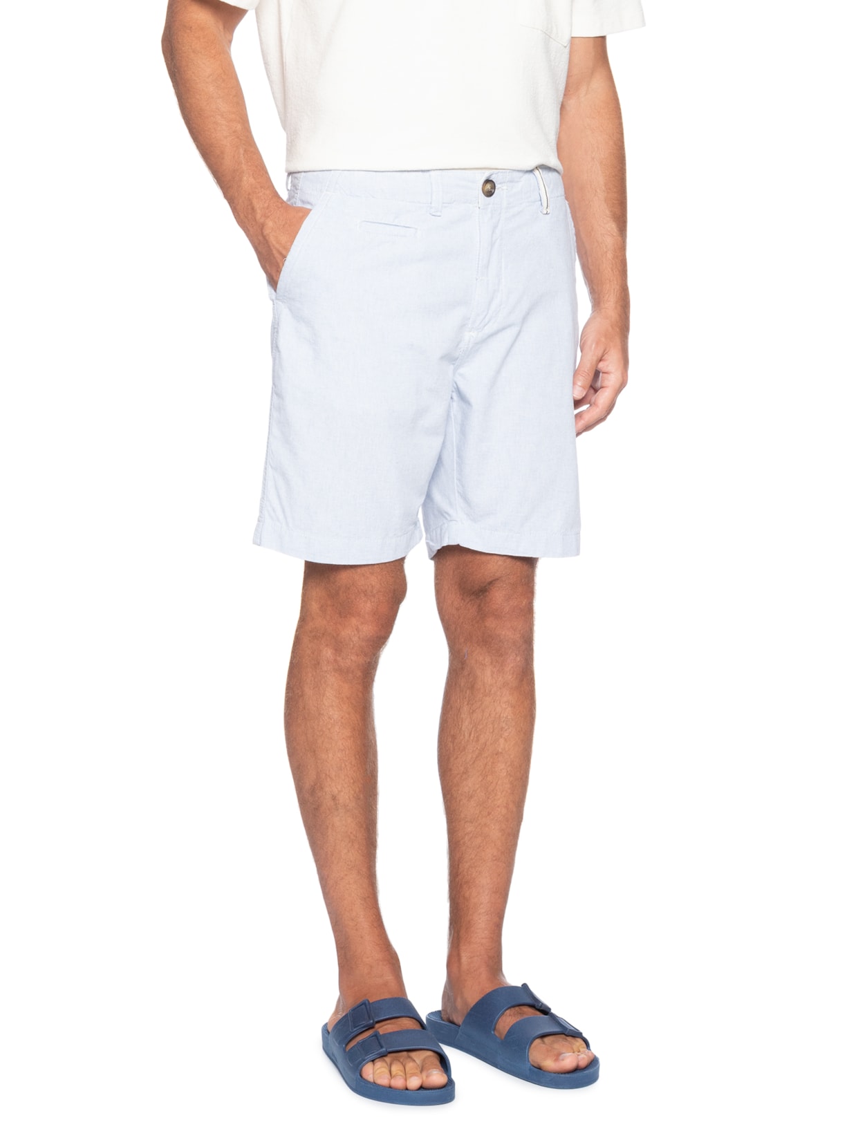 Bermuda Masculina Sarja Jacarta Azul Pineapple