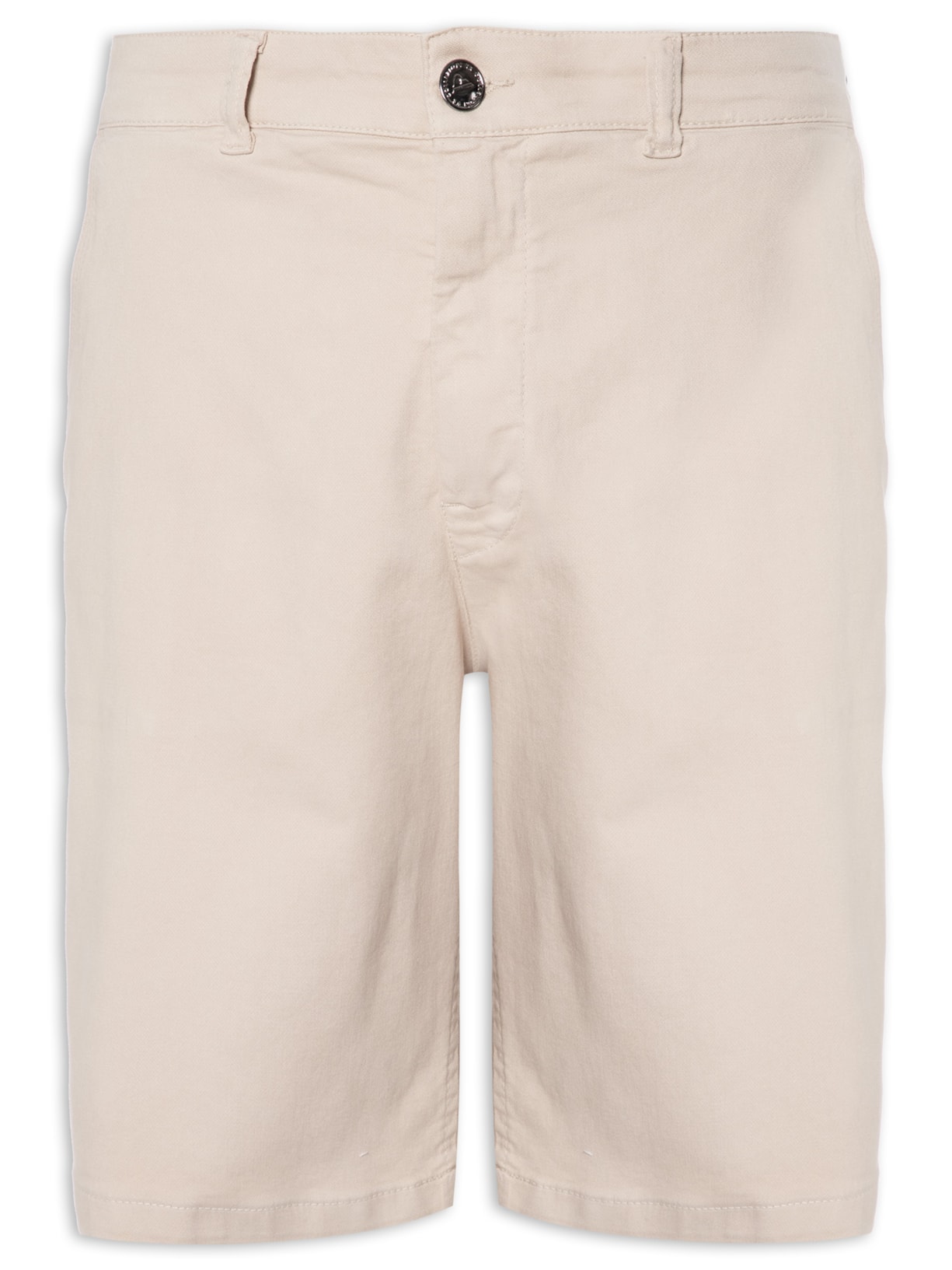 Bermuda Masculina Sarja Jogging Color Chino - Bege