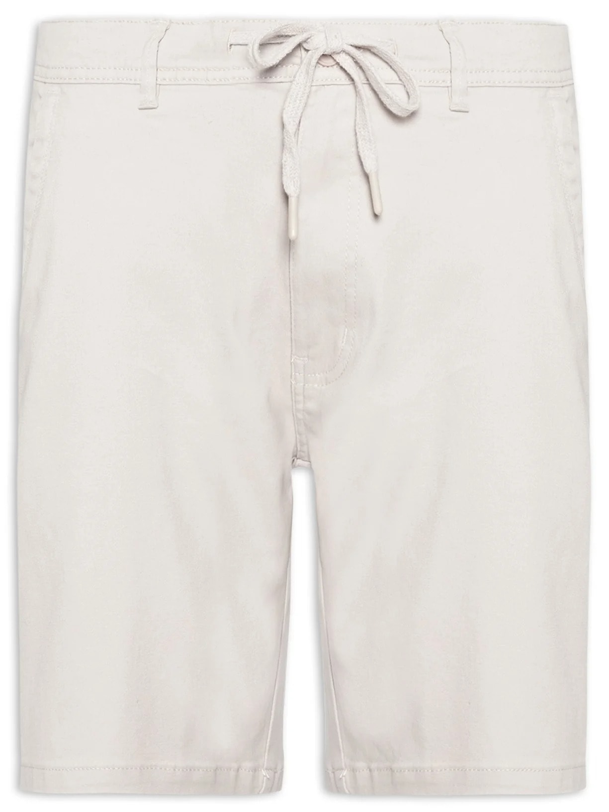 Bermuda Masculina Sarja Meio Elástico Básica - Bege