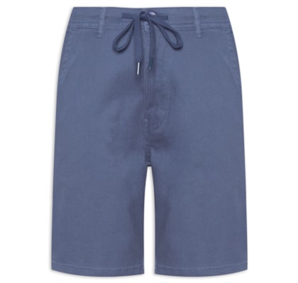 Bermuda Masculina Sarja Meio Elástico Casual - Bege