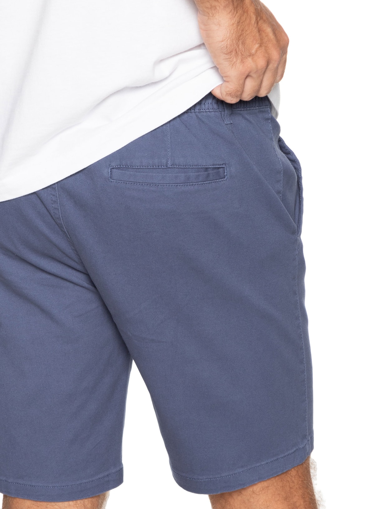 Bermuda Masculina Sarja Meio Elástico Casual Bege '2 Essential
