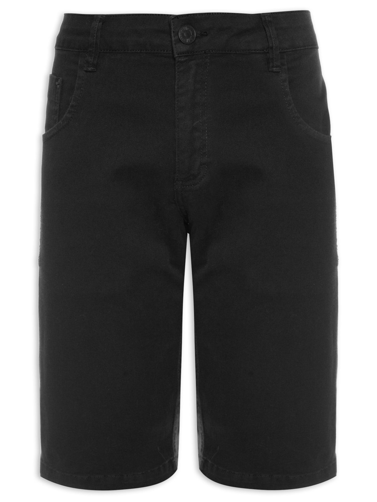 Bermuda Masculina Sarja Tradicional - Preto