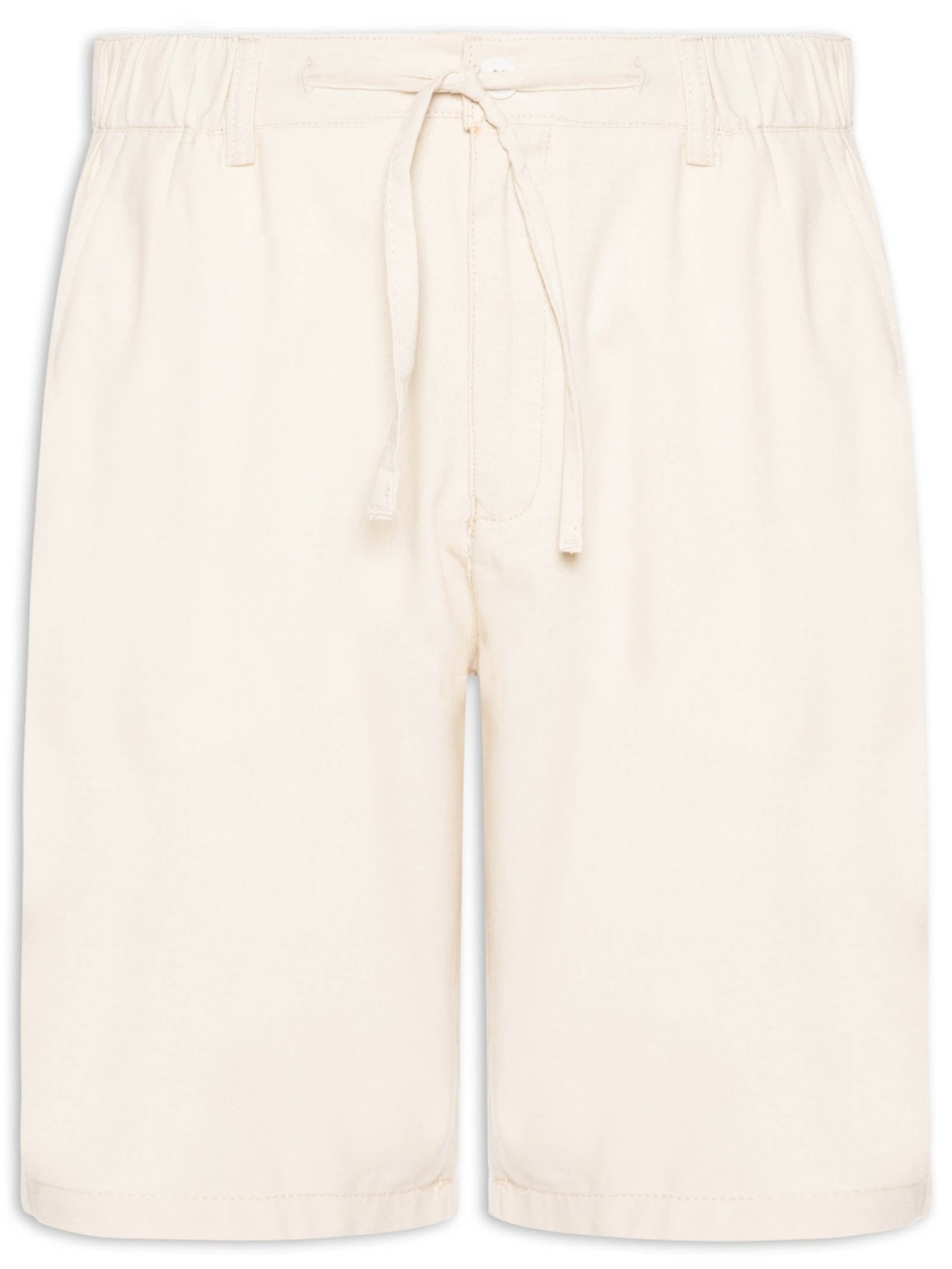 Bermuda Masculina Social Cós Elástico E Cordão Bege '2 Essential