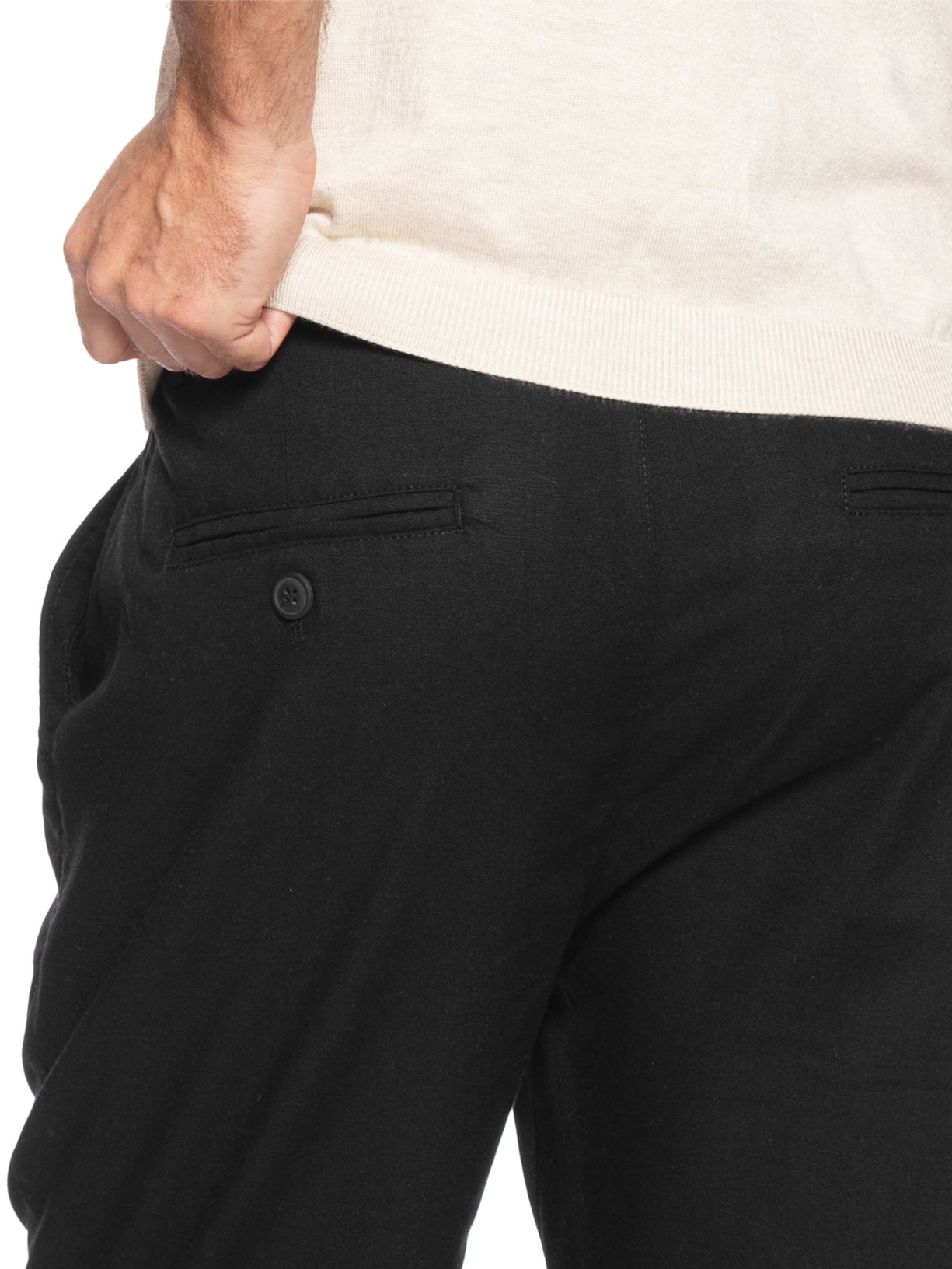 Bermuda Masculina Social Cós Elástico E Cordão Preto '2 Essential