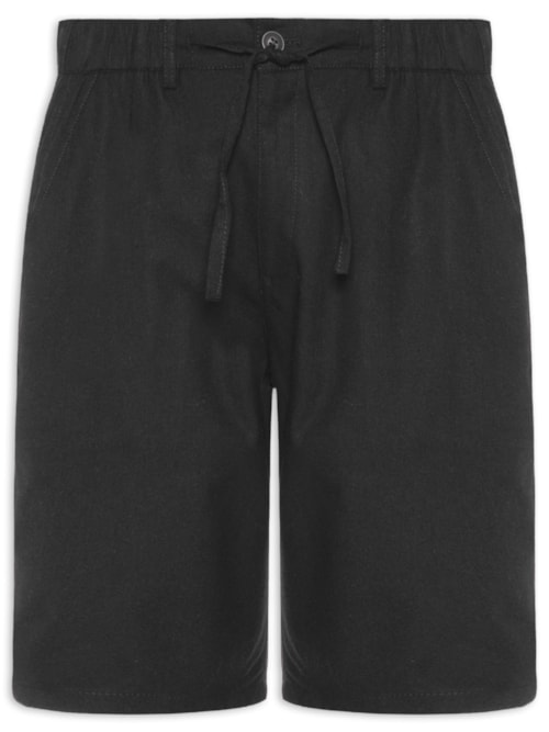 Bermuda Masculina Social Cós Elástico E Cordão - Preto