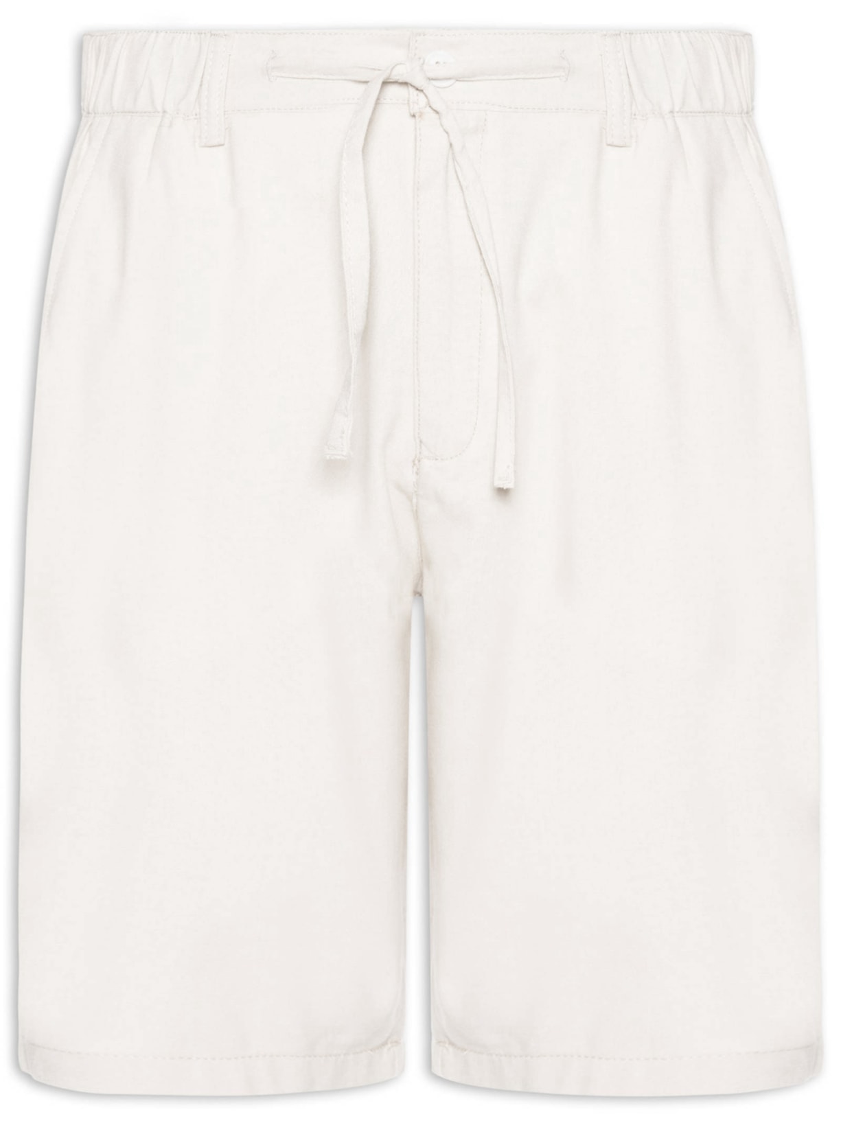 Bermuda Masculina Social Cós Elástico - Off White