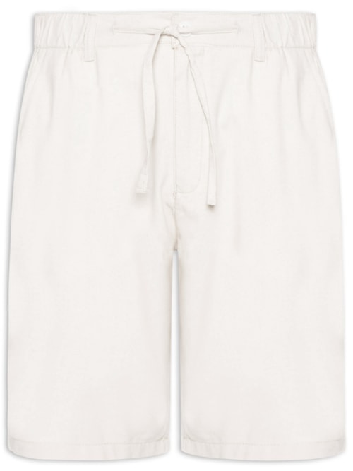 Bermuda Masculina Social Cós Elástico - Off White