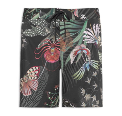 Bermuda Masculina Surf Aquaone Flex Botanique A7 - Preto