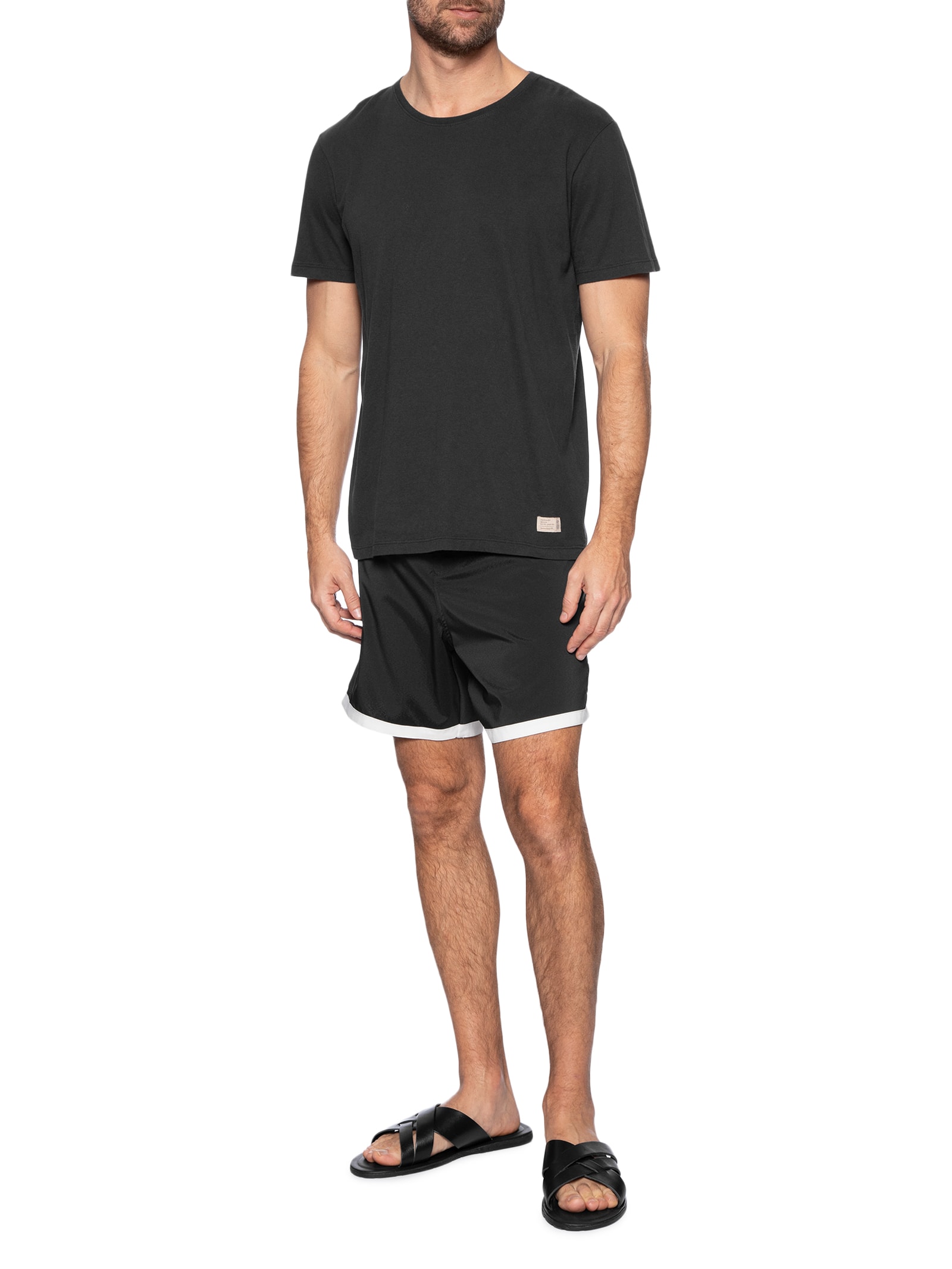 Osklen - Bermuda Masculina Surf Aquaone Flex Malibu - Preto
