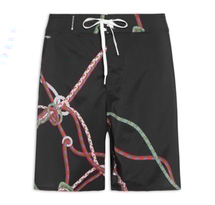 Bermuda Masculina Surf Aquaone Flex Nos - Preto