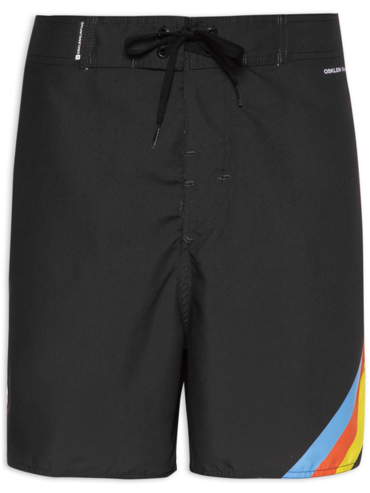 Bermuda Masculina Surf Bent Stripes - Preto