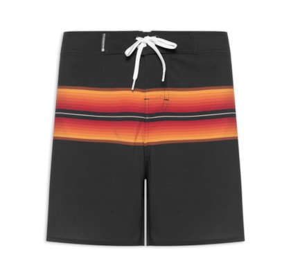 Bermuda Masculina Surf Colorado Stripes - Preto