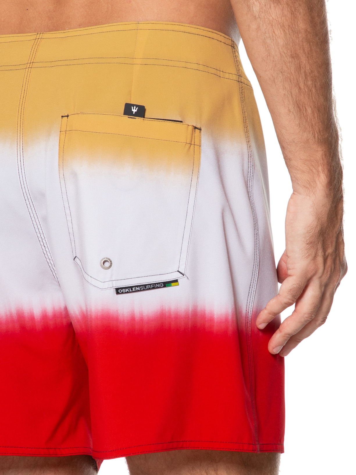 Bermuda Masculina Surf Fuzz Stripes Amarelo Osklen