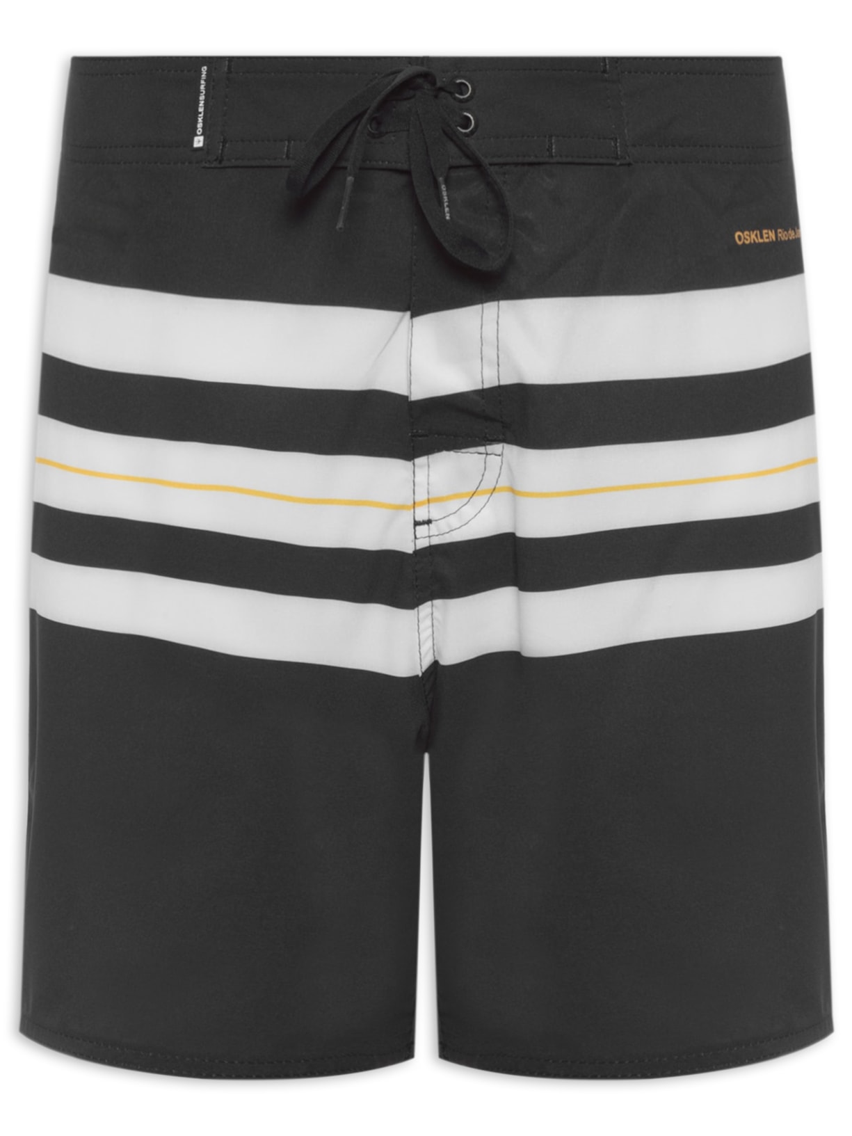 Bermuda Masculina Surf Longboard - Preto E Branco