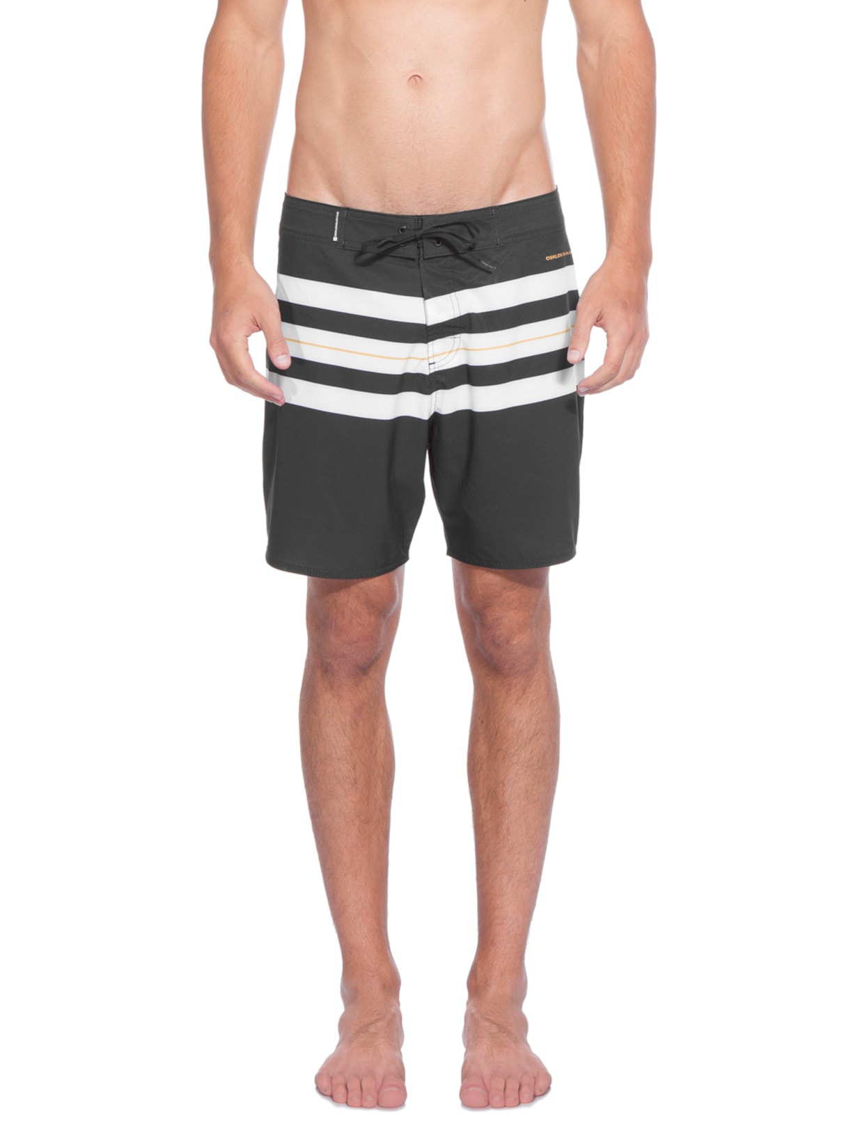 Bermuda Masculina Surf Longboard Preto E Branco Osklen