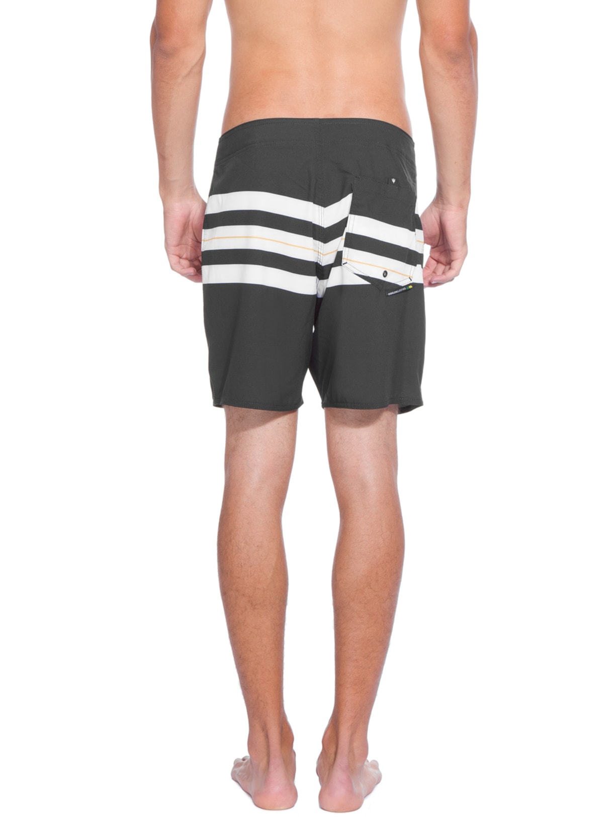 Bermuda Masculina Surf Longboard Preto E Branco Osklen