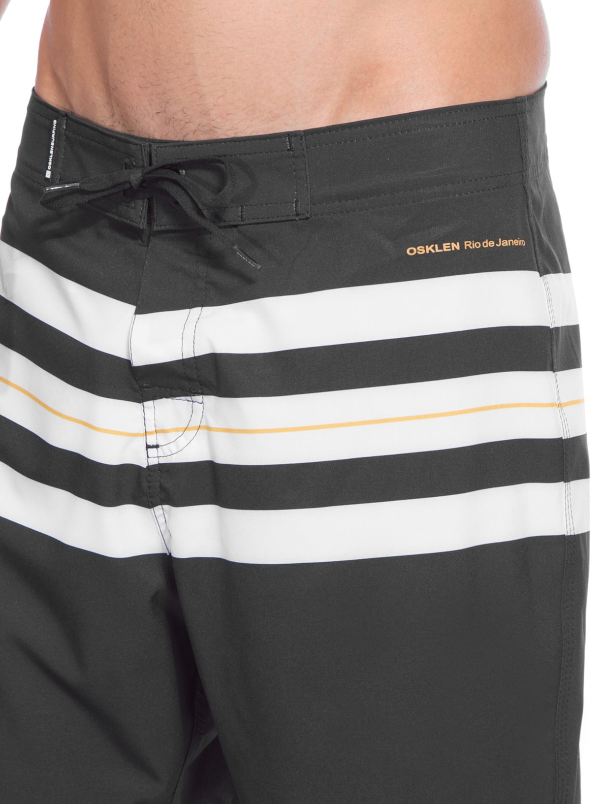 Bermuda Masculina Surf Longboard Preto E Branco Osklen