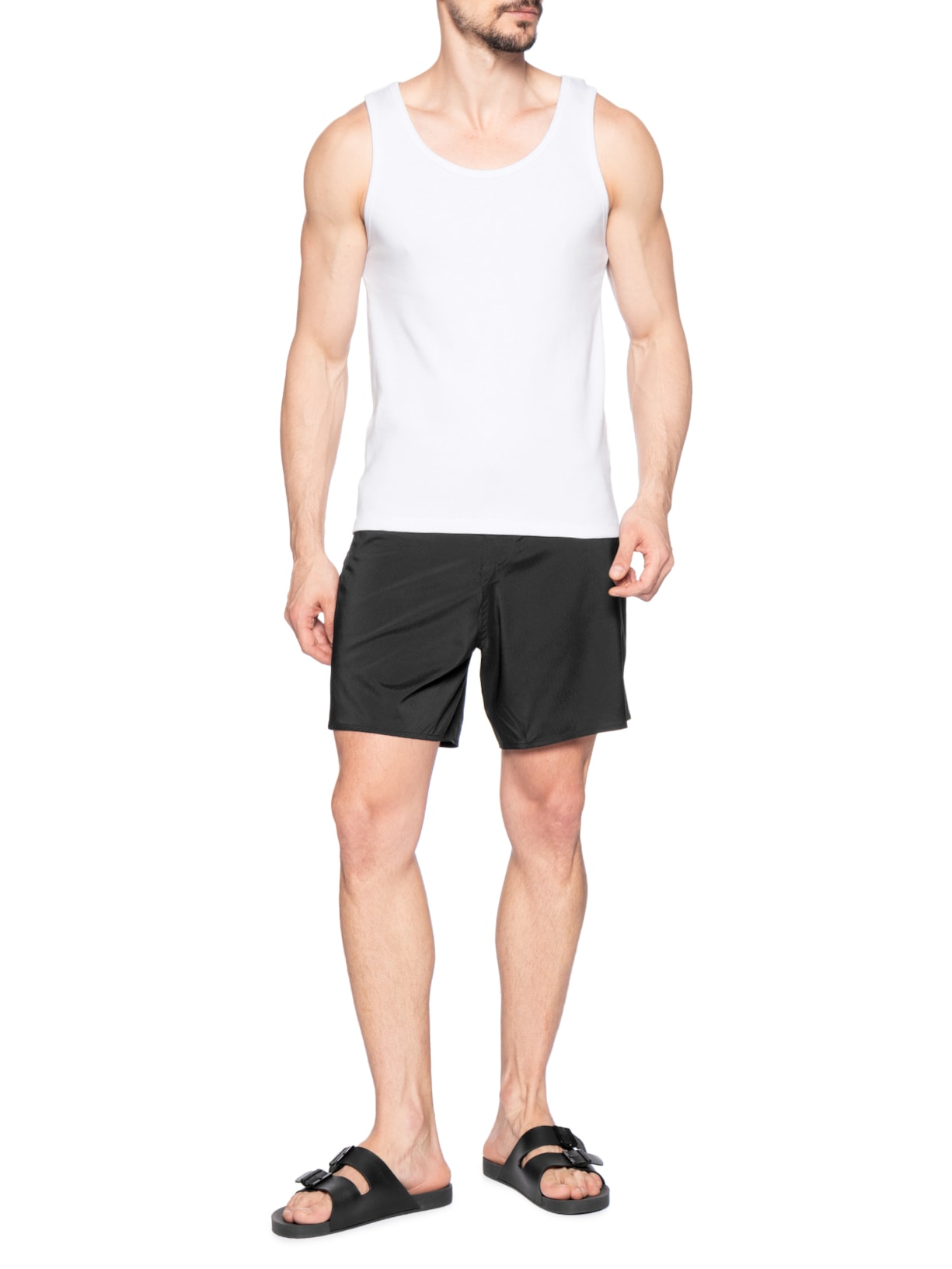 Bermuda Masculina Surf New Aquaone Flex Mediterrâneo Preto Osklen