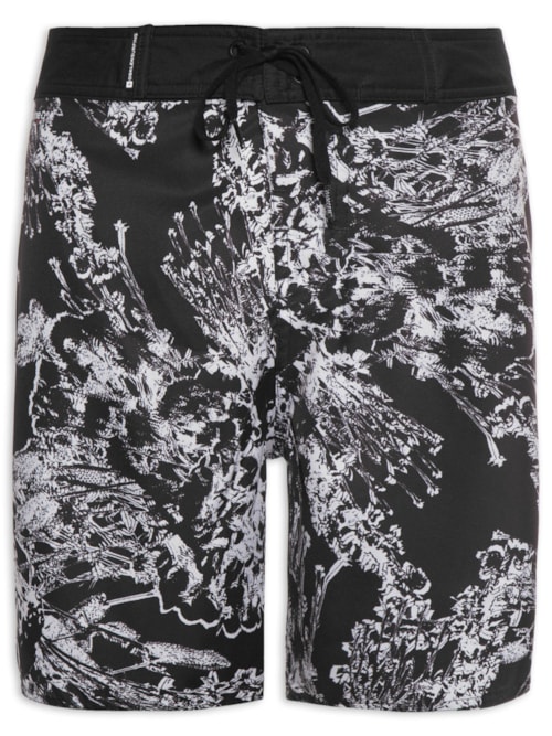 Bermuda Masculina Surf Noise Flower - Preto