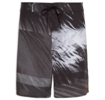 Bermuda Masculina Surf Palmleaf Noise - Preto