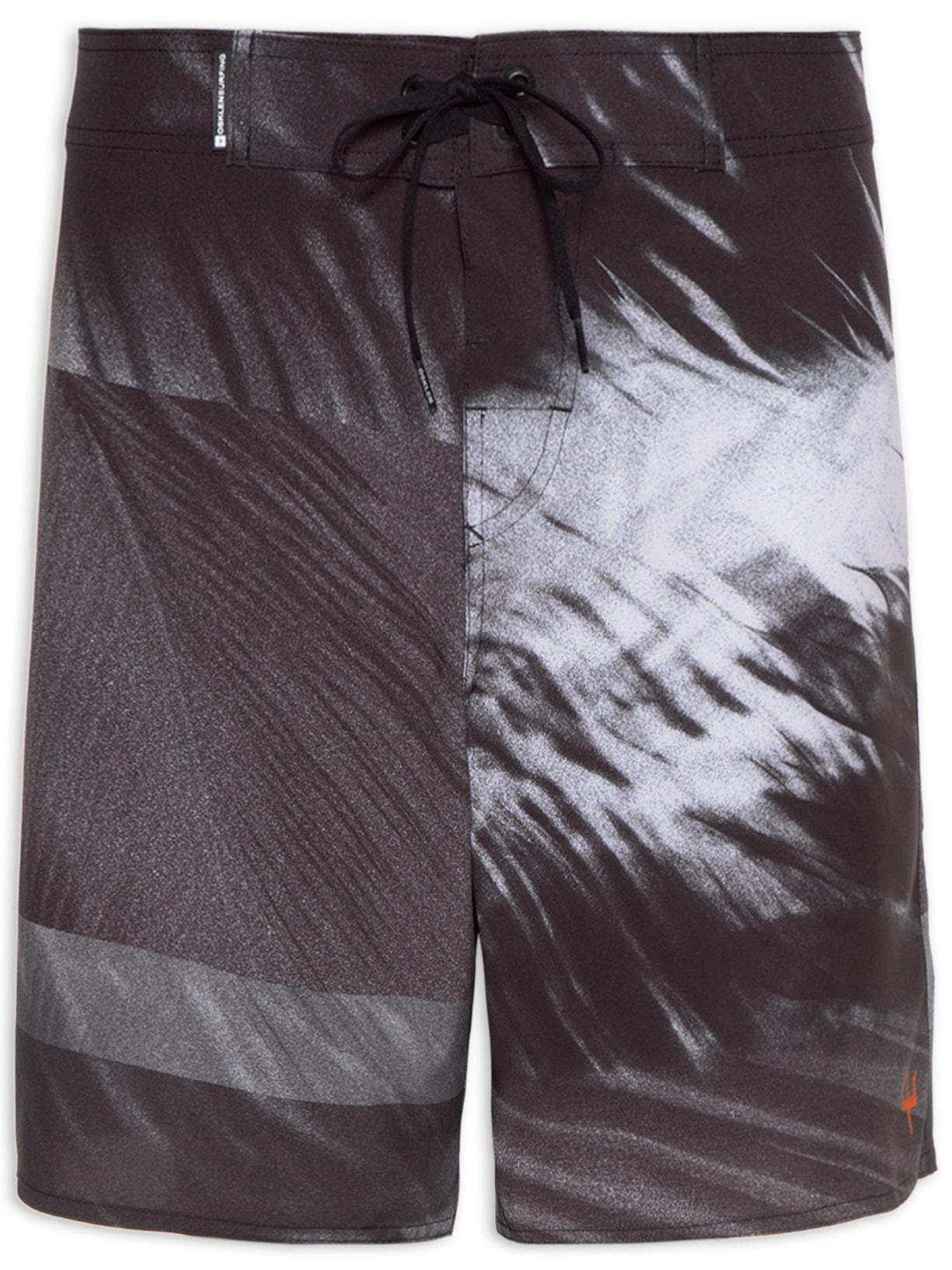 Bermuda Masculina Surf Palmleaf Noise - Preto
