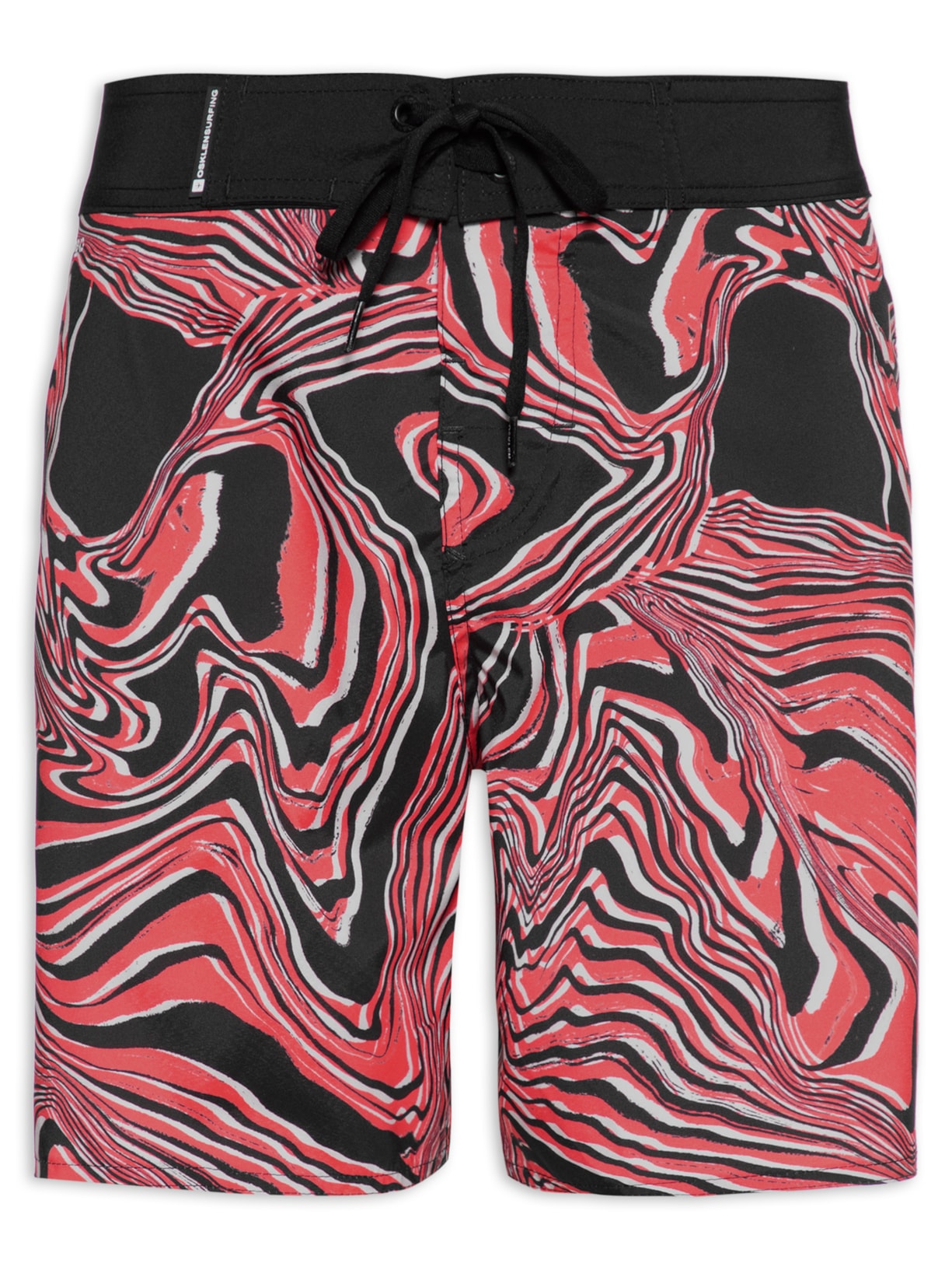 Bermuda Masculina Surf Pipeline Tricolor - Preto