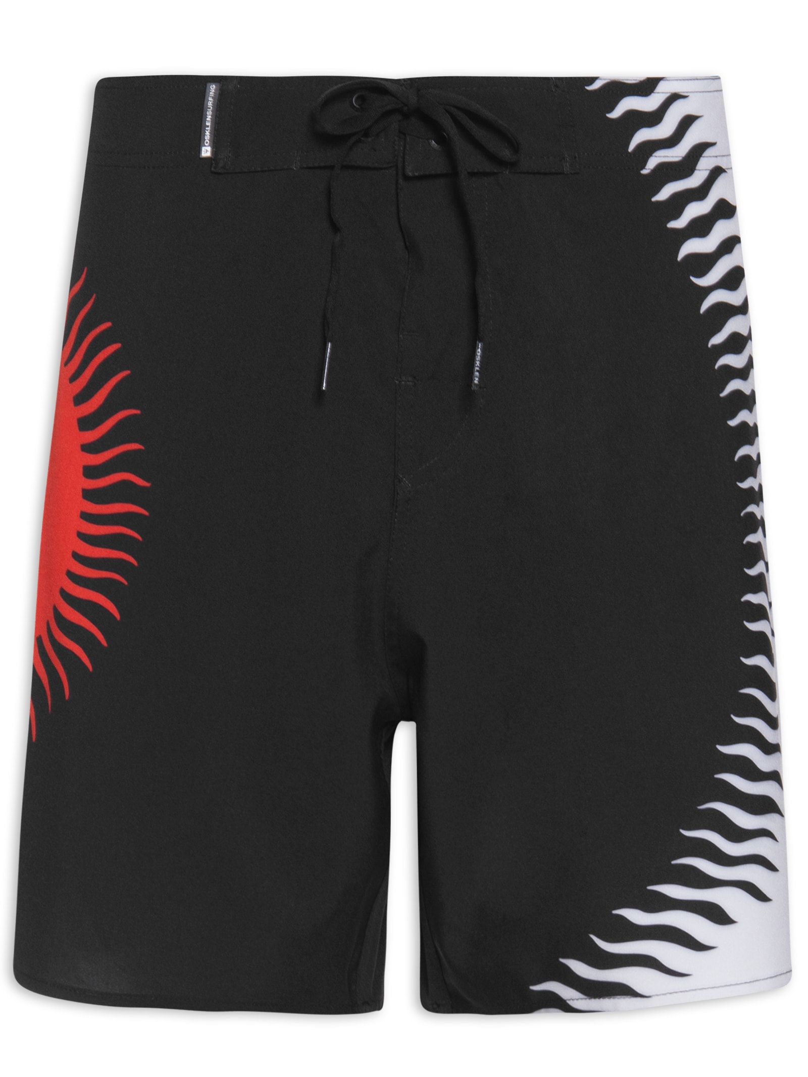 Osklen - Bermuda Masculina Surf Sol Duo - Preto