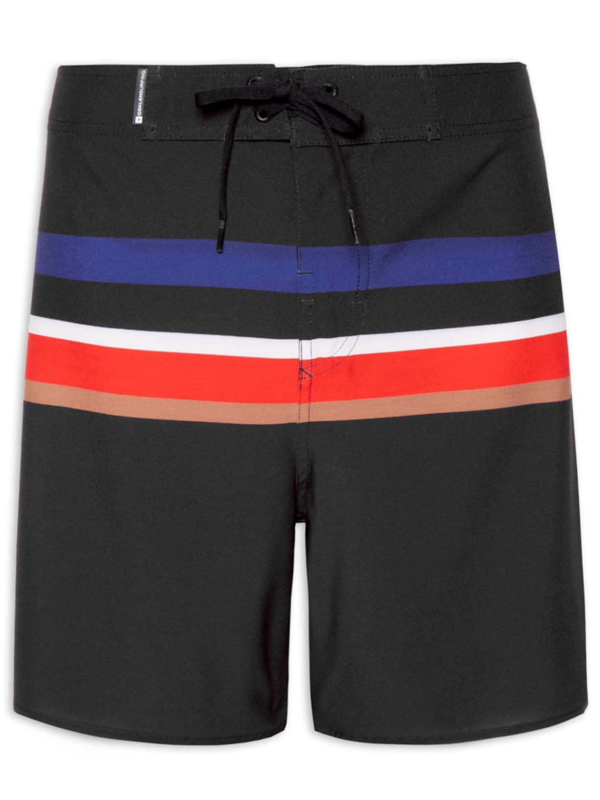 Bermuda Masculina Surf Tex Stripes - Preto